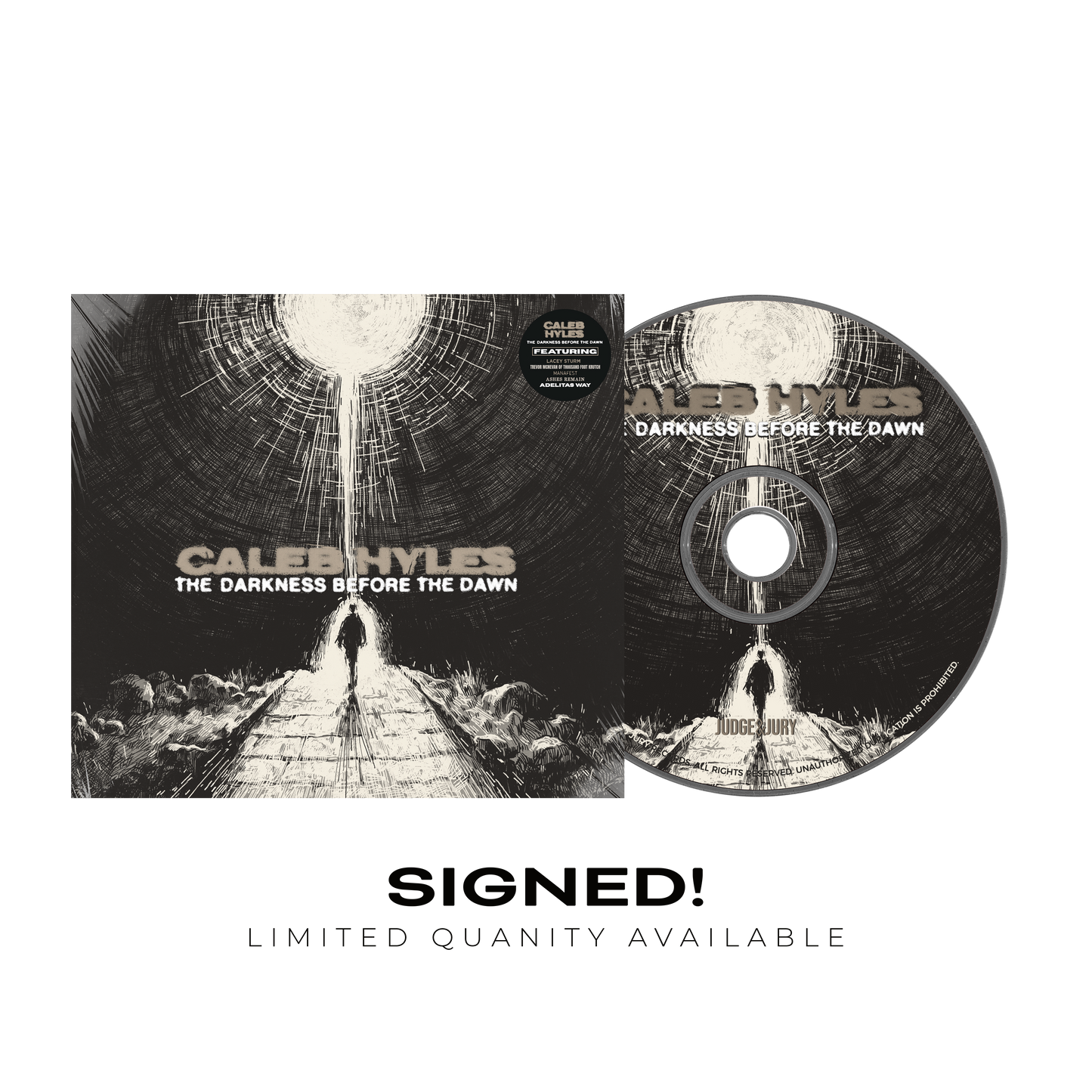 CALEB HYLES - THE DARKNESS BEFORE THE DAWN - SIGNED CD Digipak