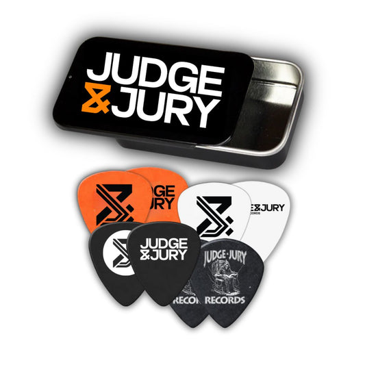 Judge & Jury Guitar Pick Set + Collector Tin